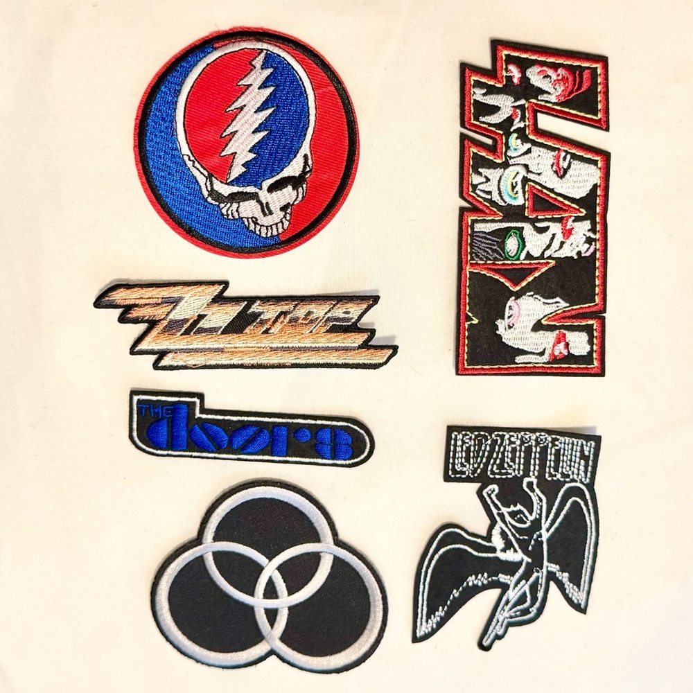 Pick One Colorful Embroidered Iron-On Music Patch (various styles)
